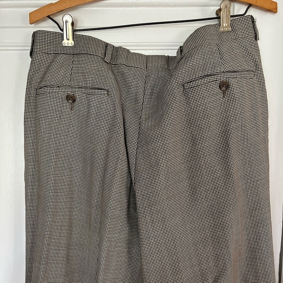 Lauren Ralph Lauren Women’s Houndstooth Dress Pants Vintage Pleated Wool Slacks - Picture 9 of 11